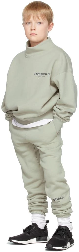 商品Essentials|SSENSE Exclusive Kids Green Fleece Lounge Pants,价格¥398,第1张图片