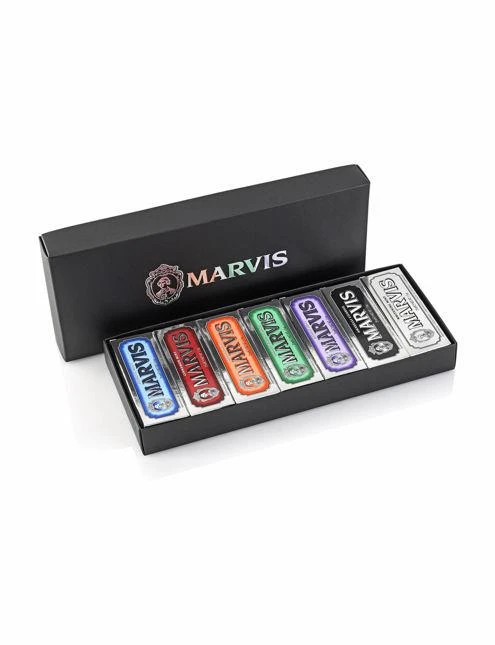 商品Marvis|Marvis玛尔斯 牙膏豪华版黑盒套装 - 7 x 25ml,价格¥363,第1张图片