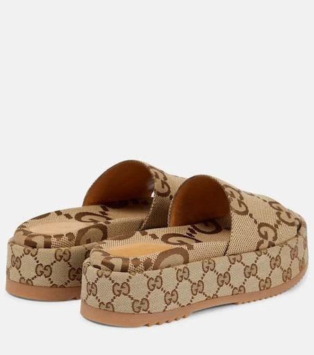 商品Gucci|GG Maxi canvas platform slides,价格¥5928,第2张图片详细描述
