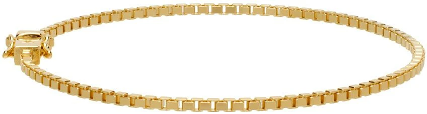 商品Tom Wood|Gold Medium Square Bracelet,价格¥552,第5张图片详细描述