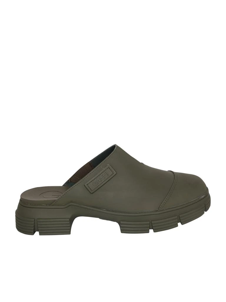 商品Ganni|GANNI CITY LOGO-PATCH MULES,价格¥1148,第1张图片