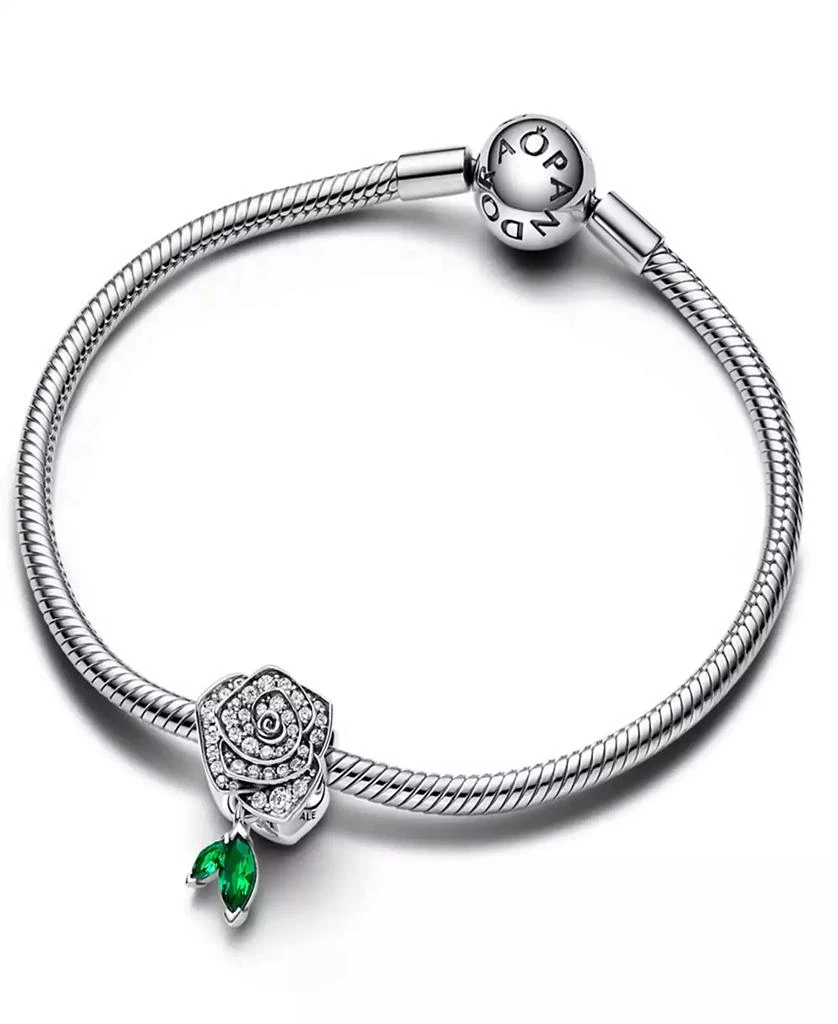 商品PANDORA|Sparkling Cubic Zirconia Rose Bloom Charm in Sterling Silver,价格¥419,第3张图片详细描述