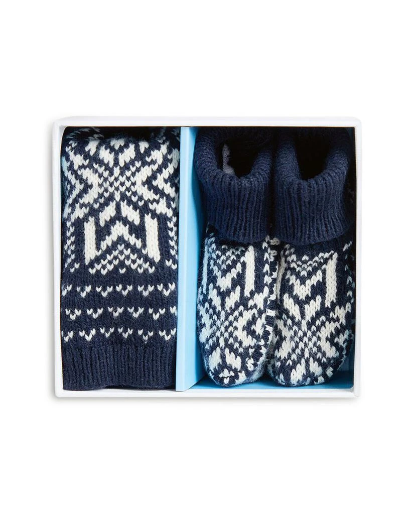 商品Ralph Lauren|Polo Boys' Snowflake Cotton-Blend Hat & Bootie Set - Baby,价格¥537,第1张图片