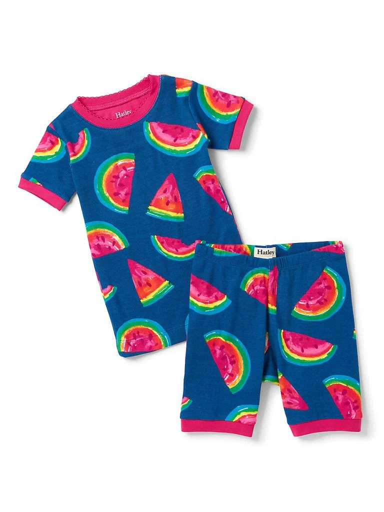 商品Hatley|Little Girl's & Girl's 2-Piece Watermelon Print Pajama Set,价格¥180,第1张图片