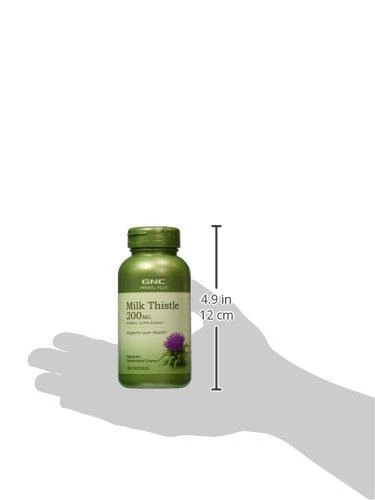 商品GNC|GNC Herbal Plus Milk Thistle, 200mg, Vegetarian Capsules, 100 ea,价格¥213,第3张图片详细描述