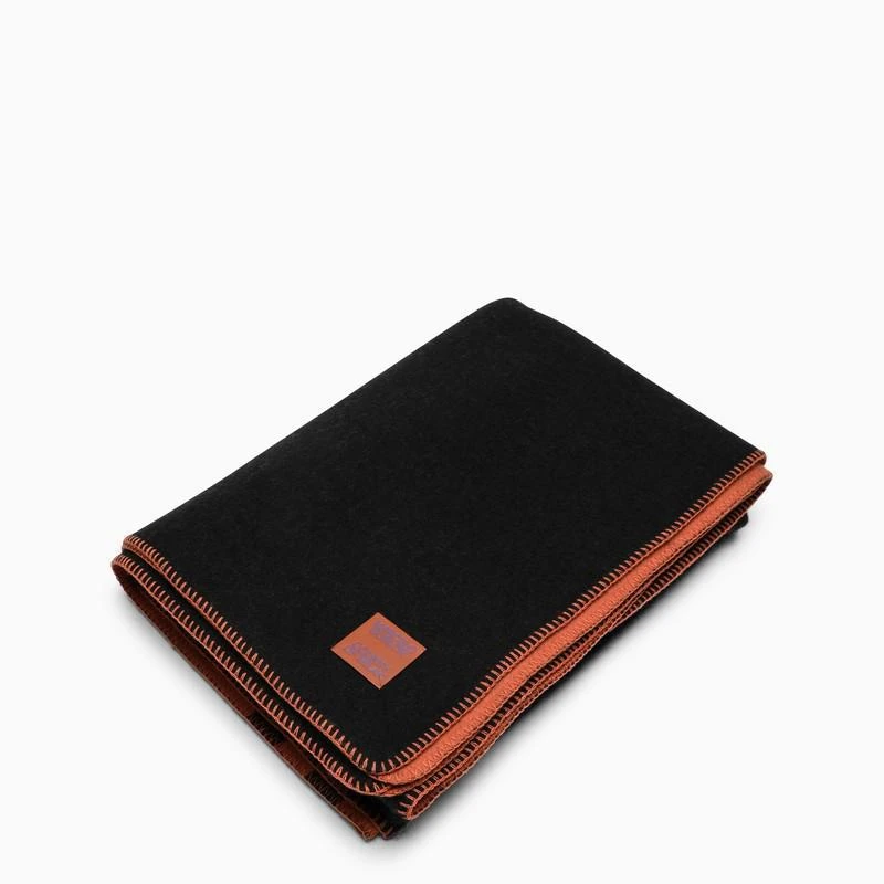 商品MARCELO BURLON HOME|Marcelo Burlon HOME Black/orange blanket,价格¥3134,第1张图片
