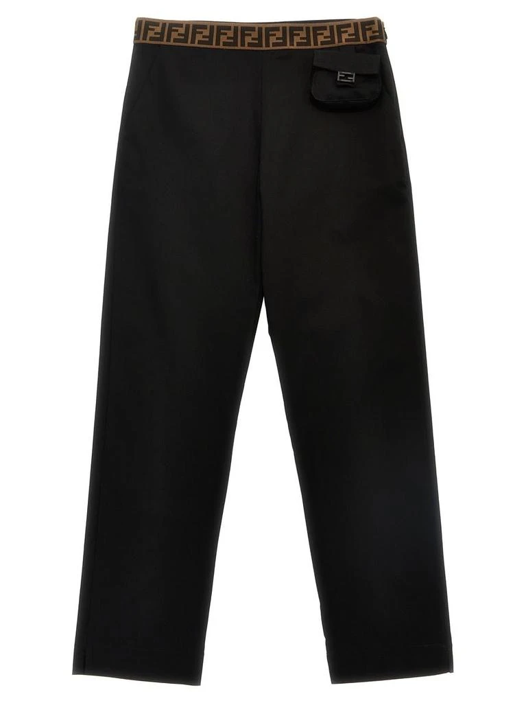 商品Fendi|Fendi Kids Logo Band Pants,价格¥2227,第1张图片