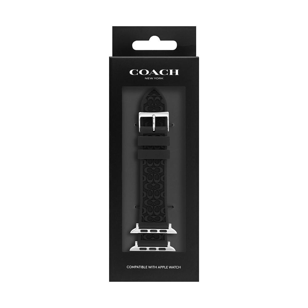 商品Coach|Black Silicone Strap 42/44/45mm Apple Watch Band,价格¥470,第6张图片详细描述