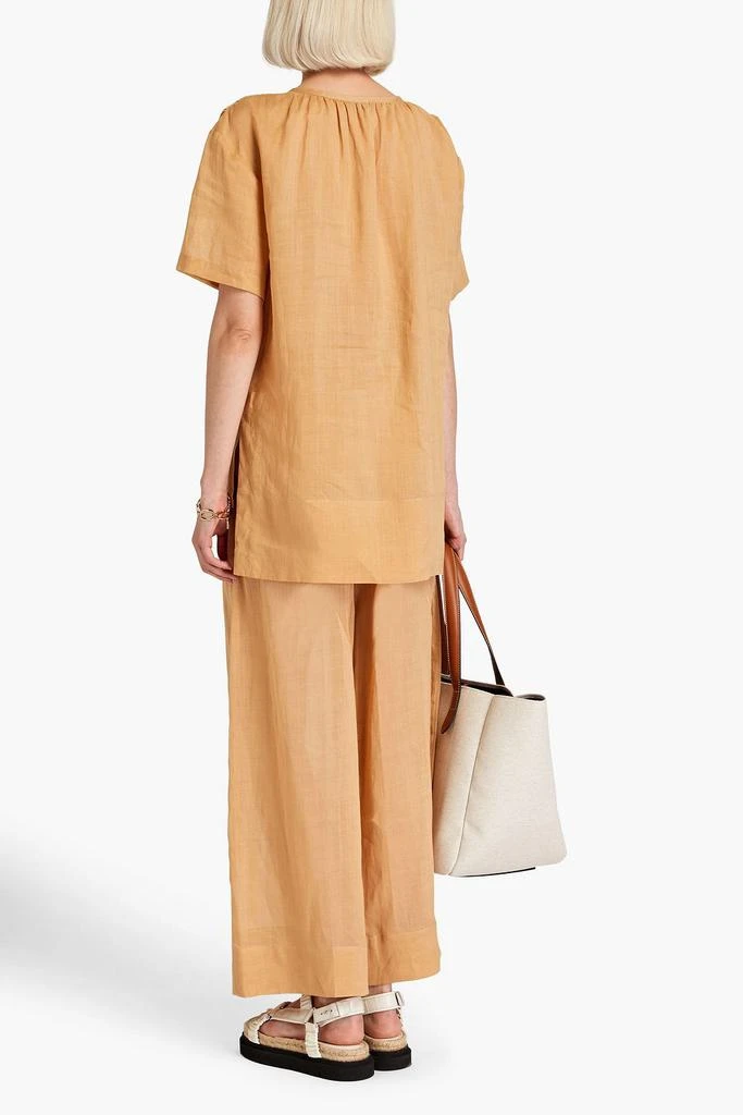商品Joseph|Birna gathered ramie-voile blouse,价格¥759,第3张图片详细描述