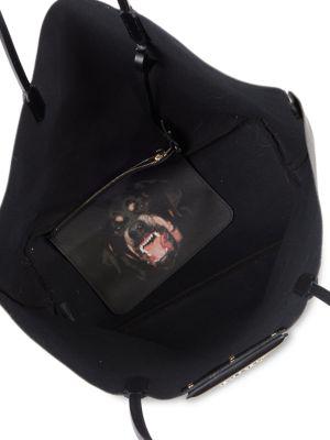Dog Graphic Leather Tote Bag商品第2张图片规格展示