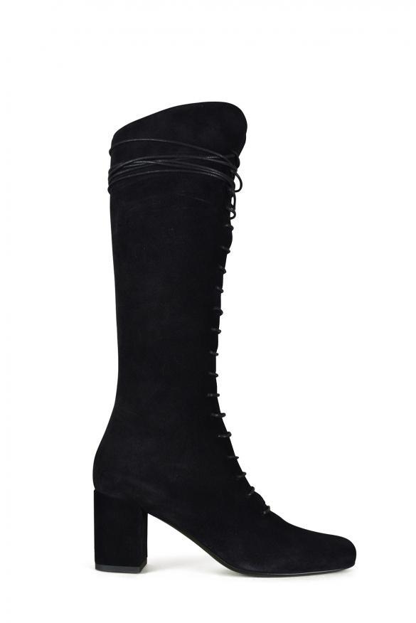 商品Yves Saint Laurent|系带长筒靴-鞋码：38,价格¥3856,第1张图片