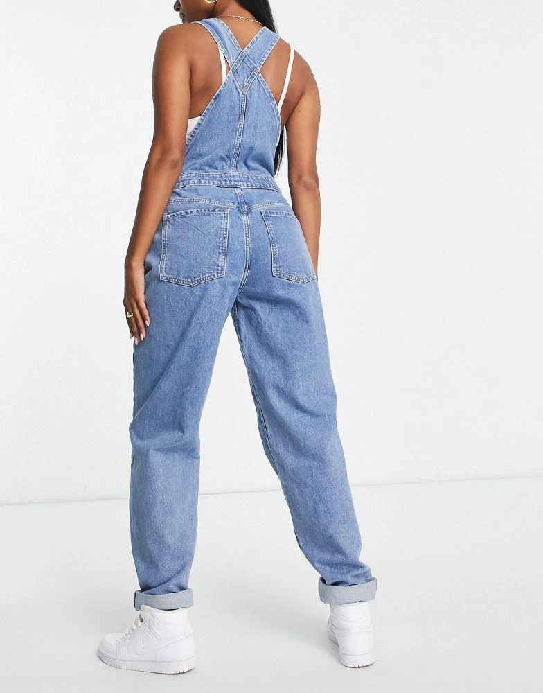 商品ASOS|ASOS DESIGN Hourglass 'Original' denim dungarees in midwash,价格¥433,第2张图片详细描述