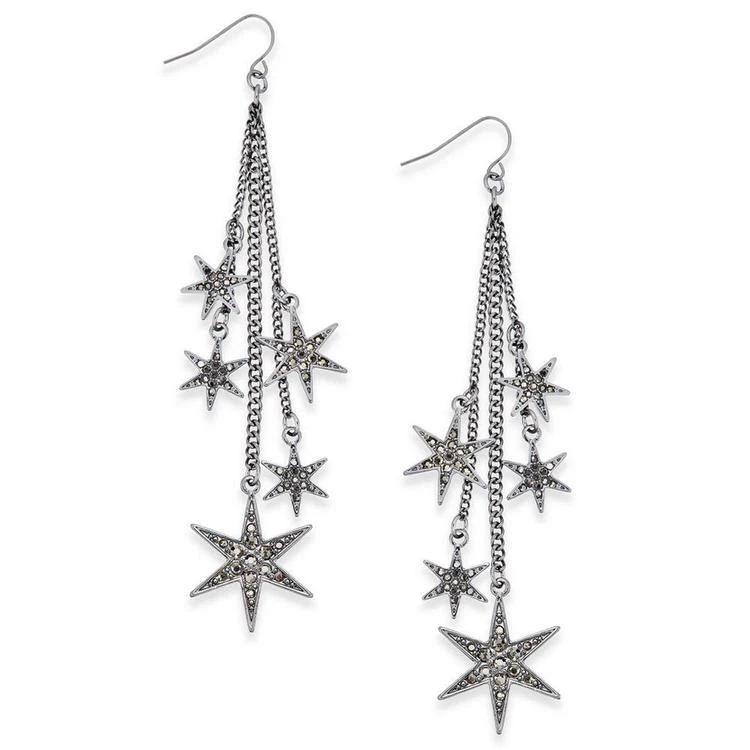 商品INC International|Hematite-Tone Pavé Star Chain Drop Earrings, Created for Macy's,价格¥59,第1张图片