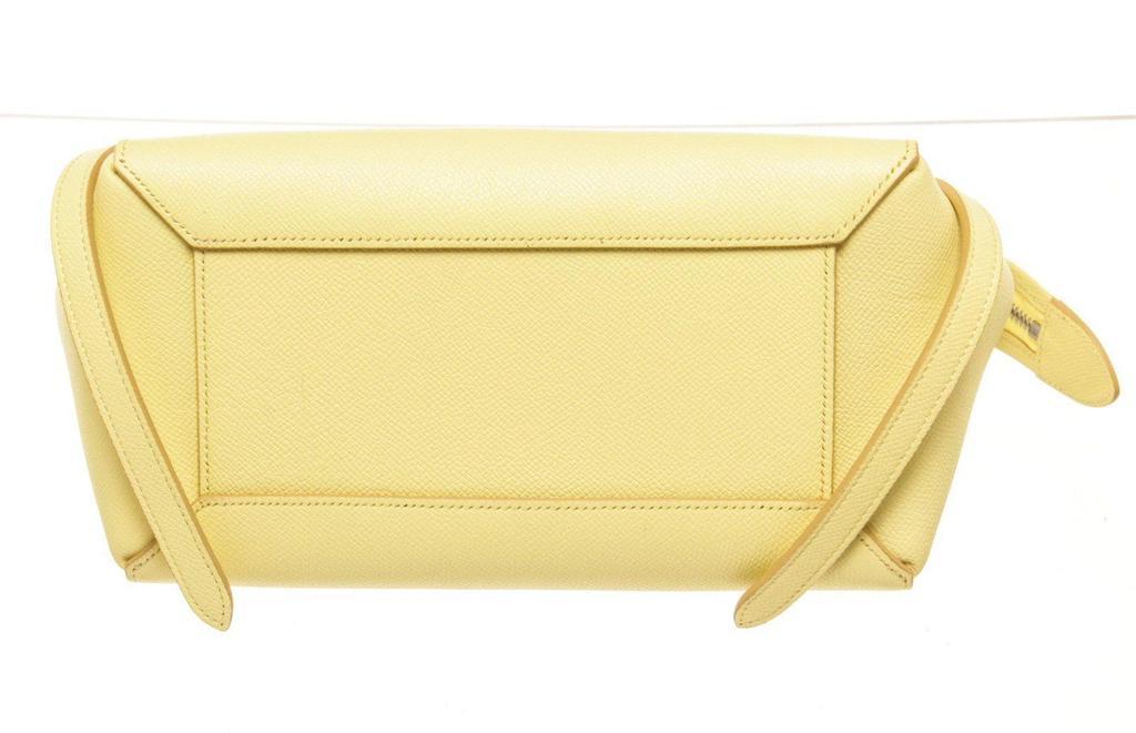 商品[二手商品] Celine|Celine Yellow Leather Micro Belt Bag Tex Shoulder Bag,价格¥13113,第6张图片详细描述