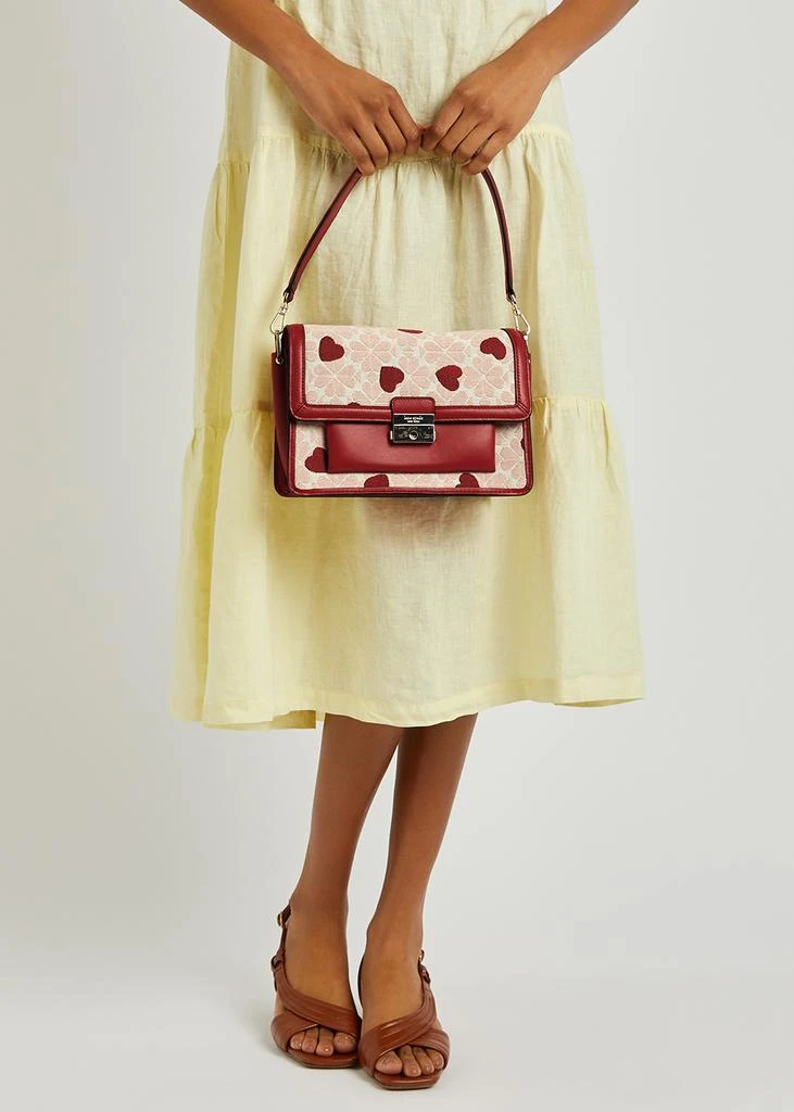 Spade Flower red leather shoulder bag 商品