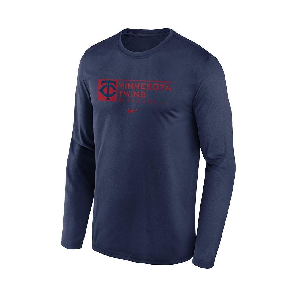 Men's Navy Minnesota Twins Authentic Collection Performance Long Sleeve T-shirt商品第3张图片规格展示