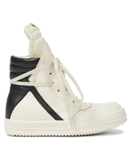商品Rick Owens|Geobasket leather high-top sneakers,价格¥4517,第4张图片详细描述