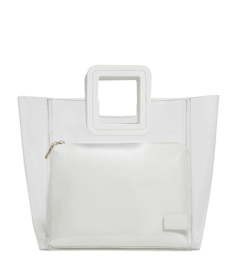 商品Staud|Leather and PVC Shirley Tote Bag,价格¥1747,第1张图片