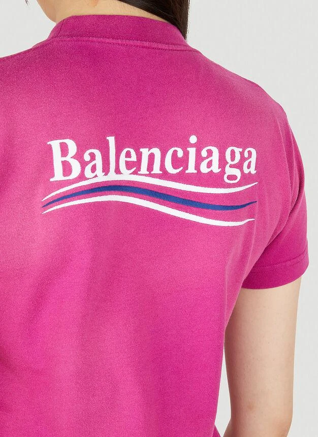 商品Balenciaga|Logo Print Crewneck T-Shirt in Pink,价格¥2138,第5张图片详细描述