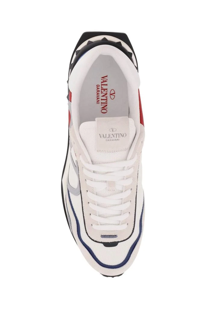 商品Valentino|Valentino garavani fabric and suede leather netrunner sneakers,价格¥3833,第2张图片详细描述