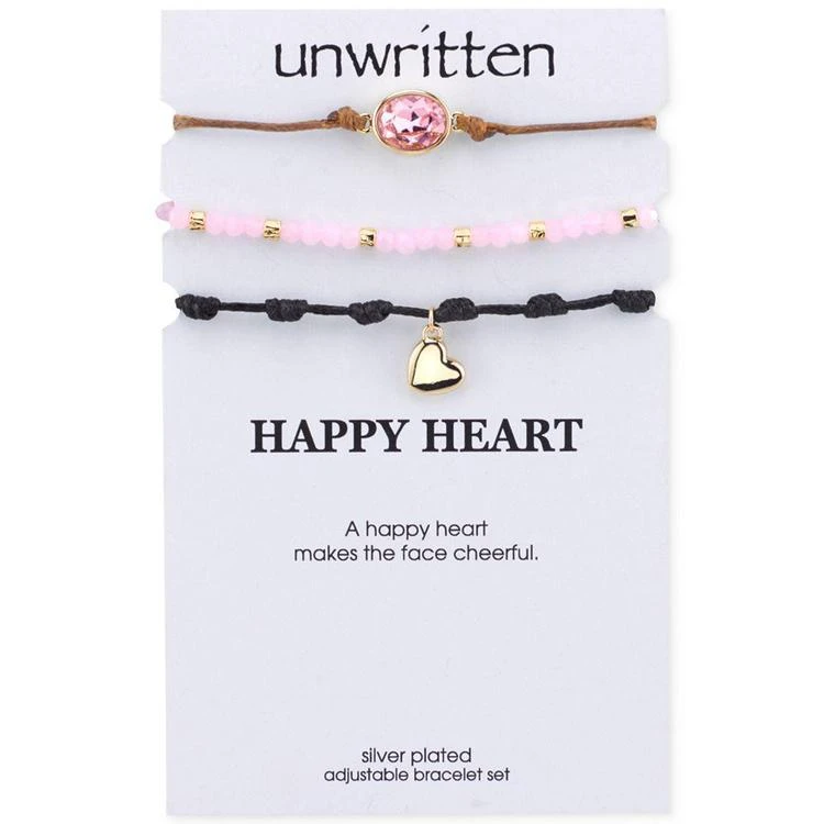 商品Unwritten|Gold-Tone 3-Pc. Set Tassel, Charm and Crystal Cord Slider 手链,价格¥105,第1张图片