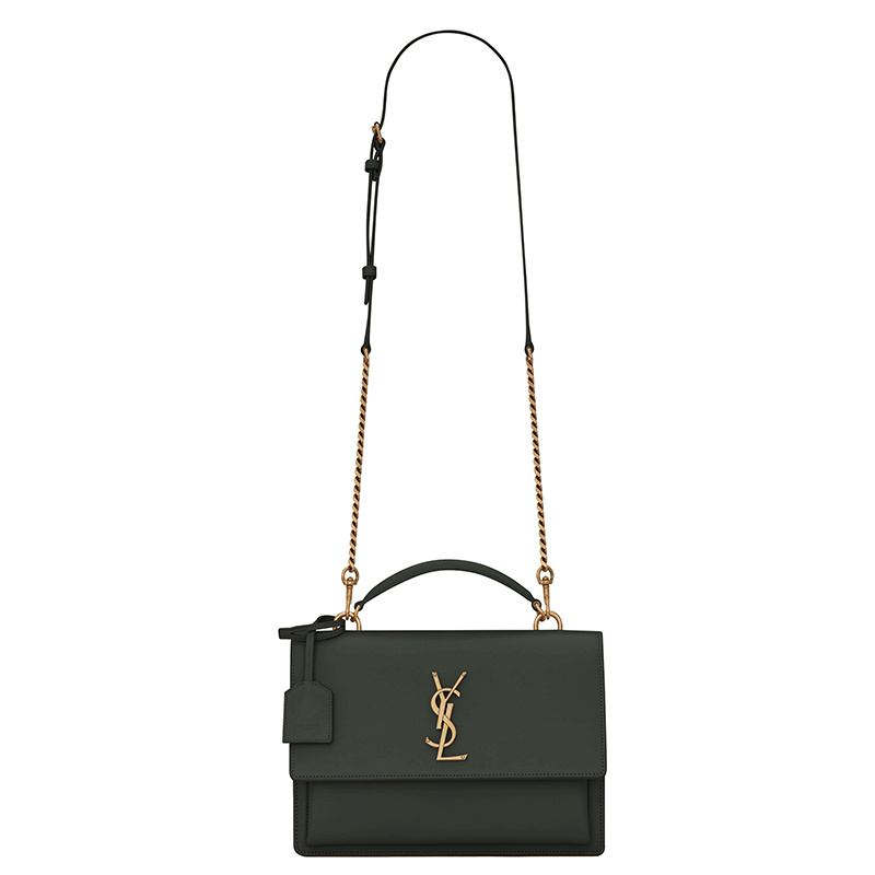 商品Yves Saint Laurent|SAINT LAURENT PARIS/圣罗兰 YSL 早春新款SUNSET系列 女士中号深绿色滑面皮革夕阳手提斜挎单肩包634723D420W3045,价格¥15906,第1张图片