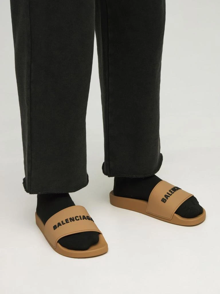 商品Balenciaga|10mm Pool Rubber Slide Sandals,价格¥2983,第2张图片详细描述