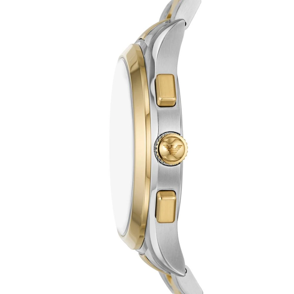商品Emporio Armani|Men's Chronograph Paolo Two-Tone Stainless Steel Bracelet Watch 42mm,价格¥2824,第2张图片详细描述