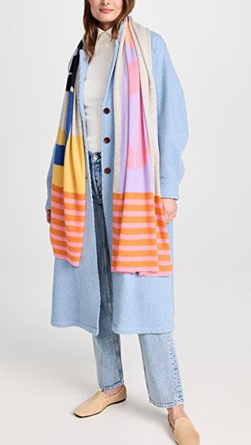 商品White + Warren|开司米羊绒 Jacky Blue Love 围巾,价格¥2904,第4张图片详细描述