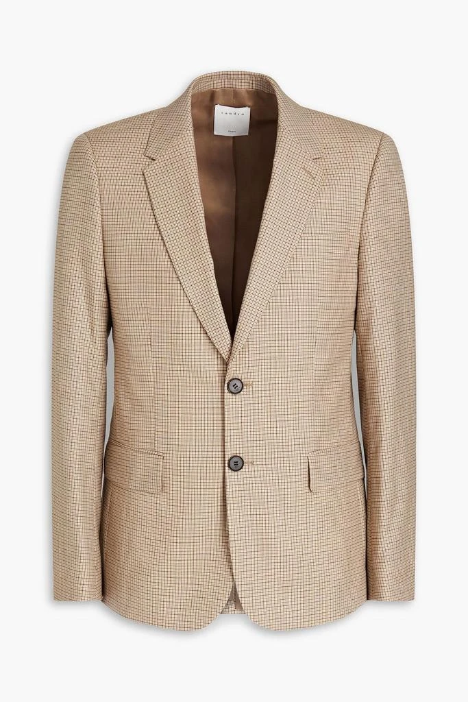 商品Sandro|Gingham wool-canvas suit jacket,价格¥786,第1张图片