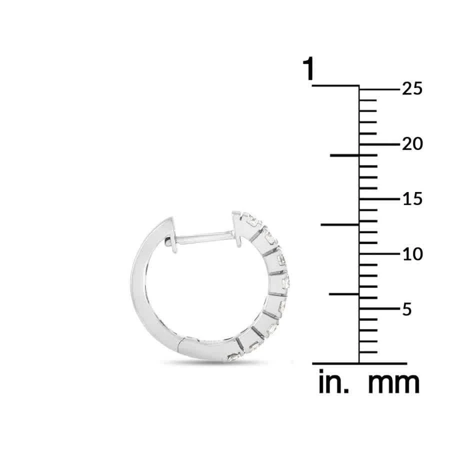 商品LB Exclusive|14K White Gold 0.86ct Diamond Hoop Earrings,价格¥7797,第3张图片详细描述