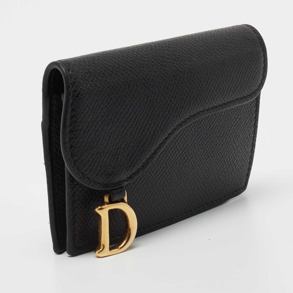 Dior Black Leather Saddle Card Holder商品第3张图片规格展示