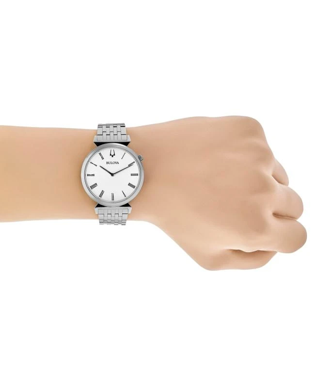 商品Bulova|Bulova Regetta White Dial Steel Men's Watch 96A232,价格¥1581,第3张图片详细描述