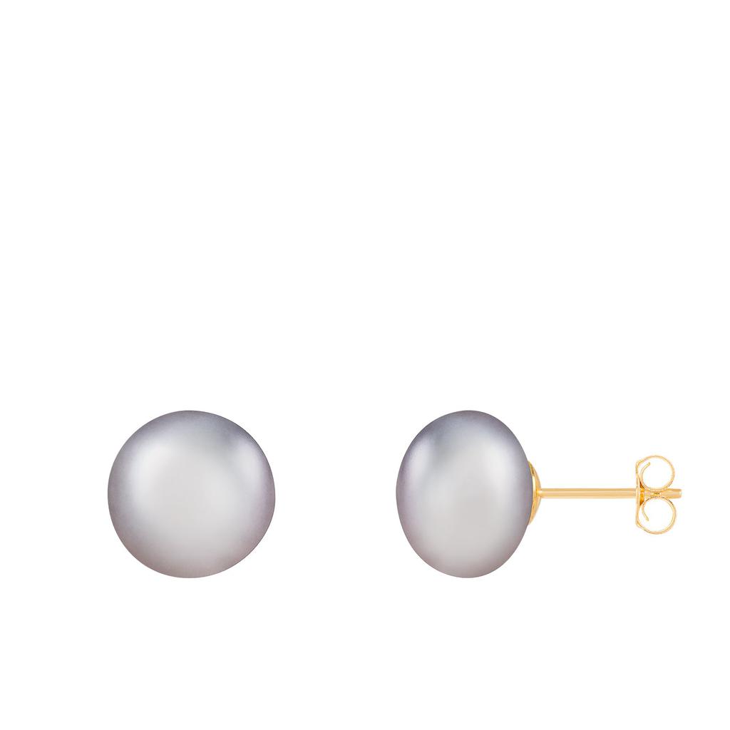 14k Yellow Gold 10-11mm Pearl Earrings商品第6张图片规格展示