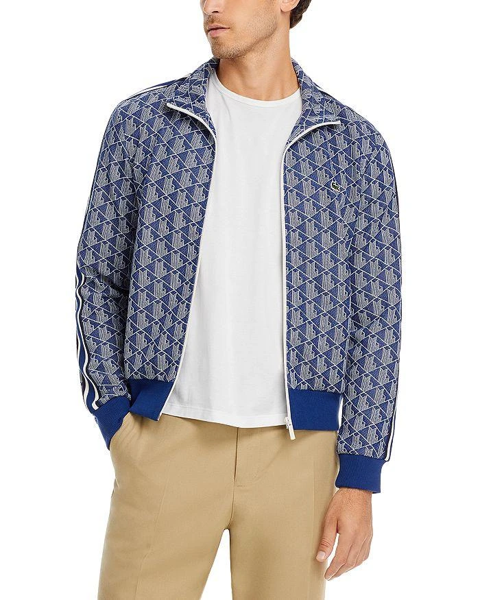 商品Lacoste|Monogram Print Zip Front Track Jacket,价格¥1453,第1张图片详细描述