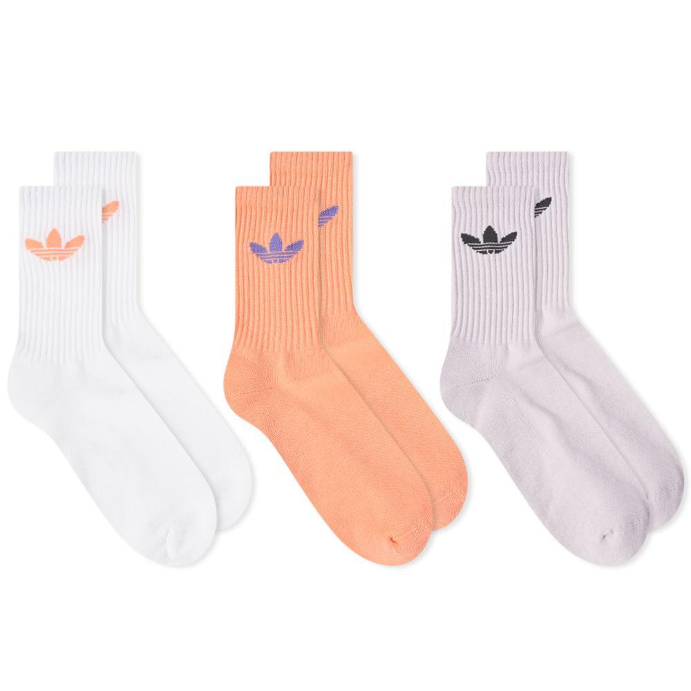 商品Adidas|Adidas Summer Skate Mid Cut Sock - 3 Pack,价格¥185,第1张图片