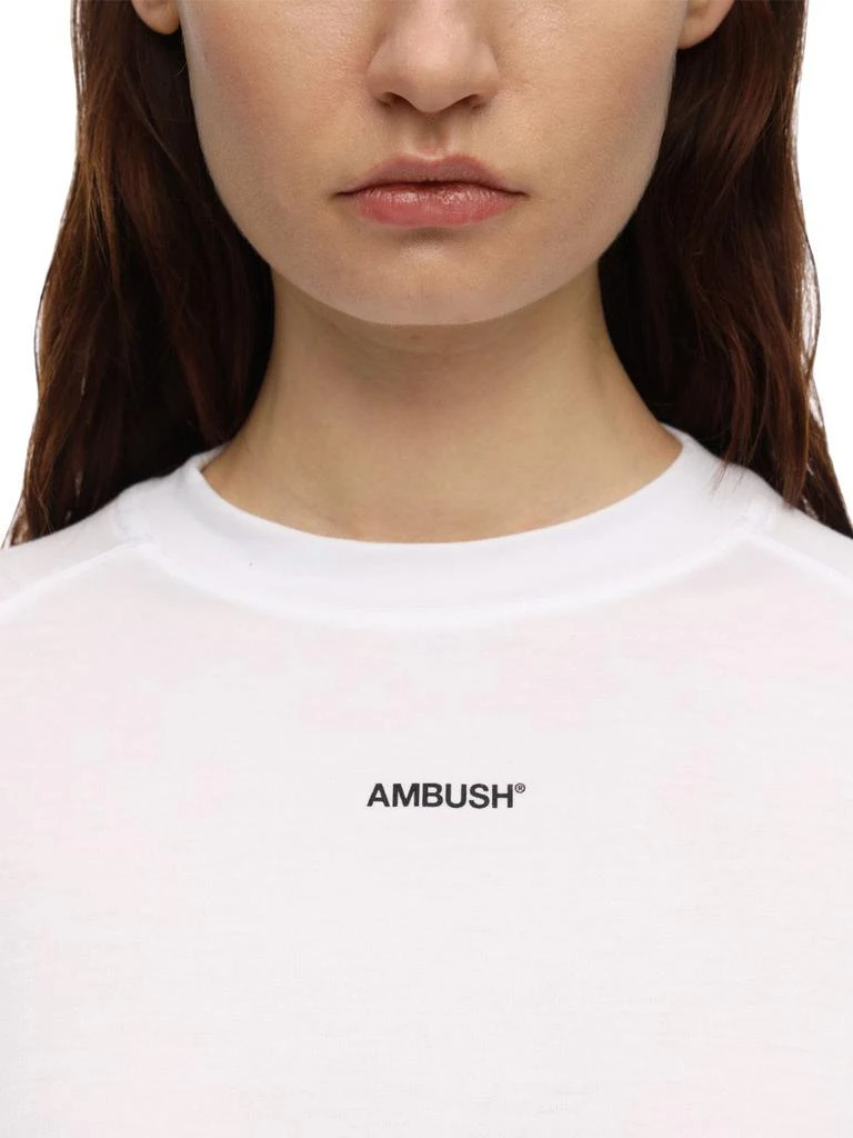 商品Ambush|Cropped Logo Print Rayon T-shirt,价格¥1334,第1张图片详细描述