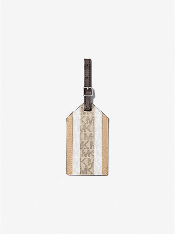 商品Michael Kors|Pebbled Leather and Logo Stripe Passport Wallet and Luggage Tag Gift Set,价格¥661-¥822,第4张图片详细描述