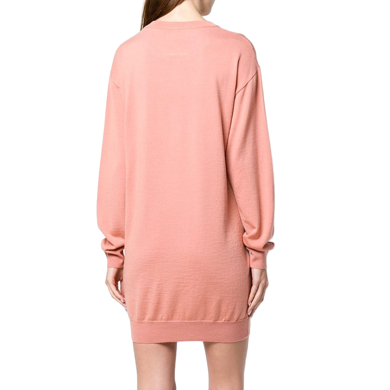 Moschino 莫斯奇诺 女士粉色羊毛玩具熊运动衫连衣裙 EV0493-5501-1147商品第3张图片规格展示
