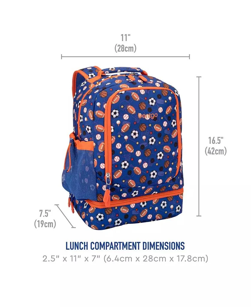 商品Bentgo|Kids Prints 2-In-1 Backpack and Insulated Lunch Bag - Sports,价格¥499,第5张图片详细描述