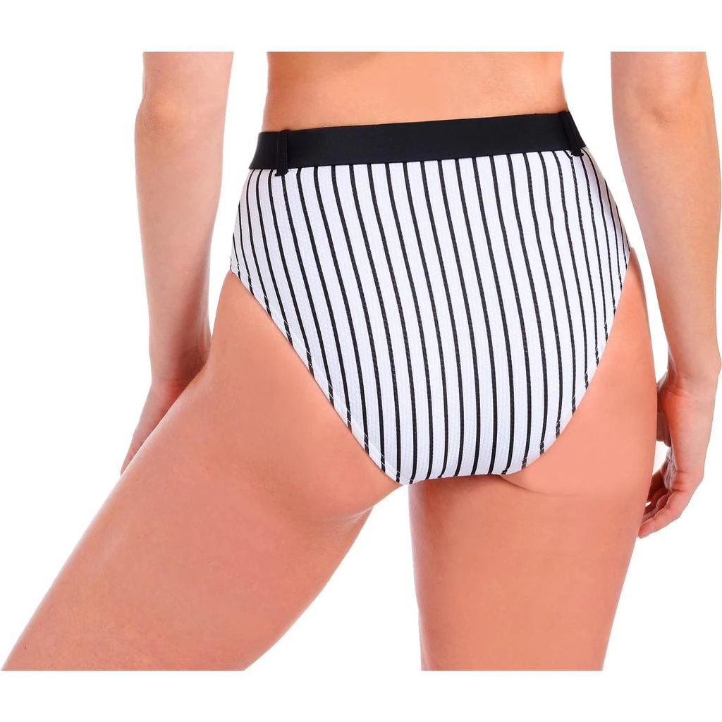 商品RACHEL Rachel Roy|Rachel Rachel Roy Women's Striped High Waisted Belted Bikini Swim Bottom,价格¥54,第2张图片详细描述