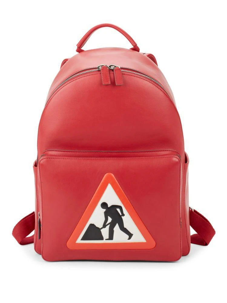 商品Anya Hindmarch|Men At Work Leather Backpack,价格¥5779,第1张图片