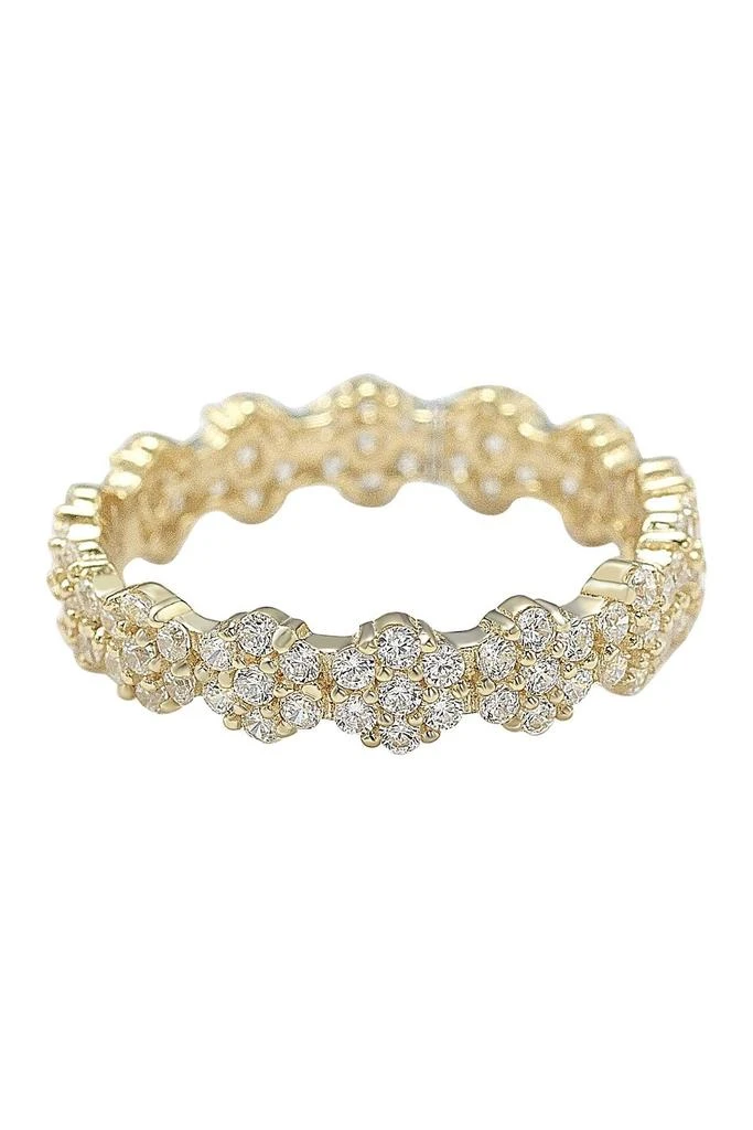 商品Suzy Levian|CZ Flower Pave Eternity Band,价格¥722,第3张图片详细描述