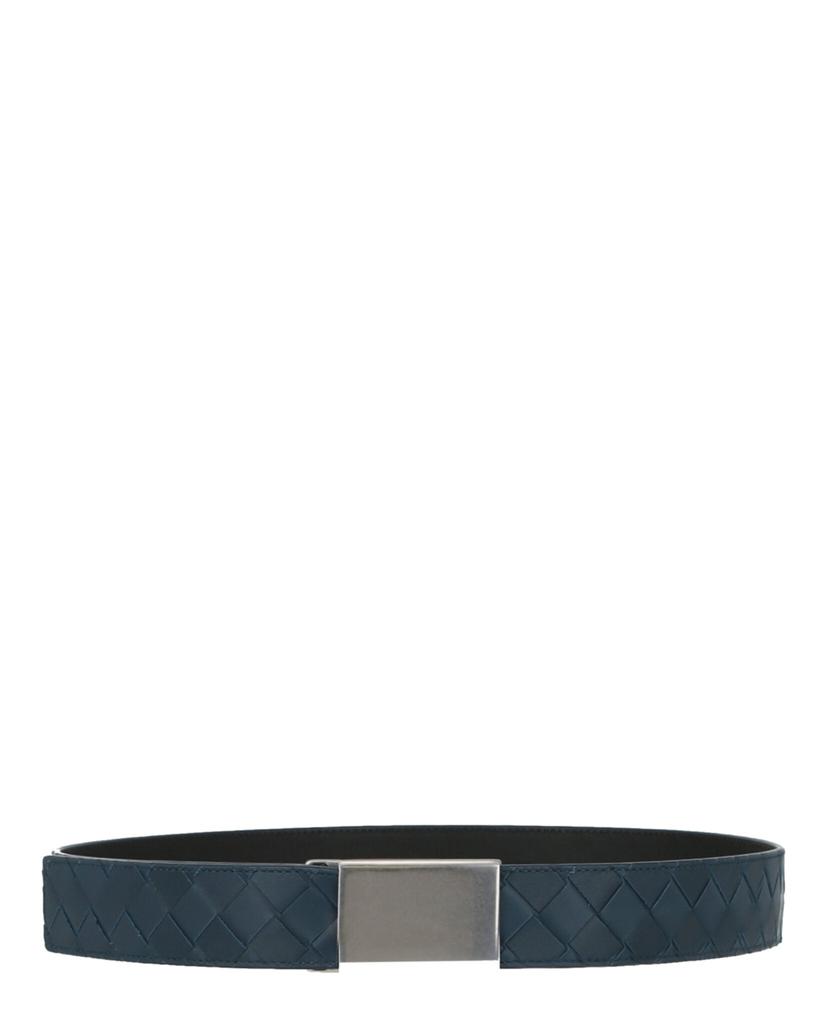 Mens Intrecciato Leather Belt商品第1张图片规格展示