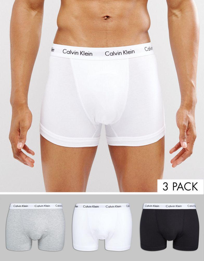 商品Calvin Klein|Calvin Klein trunks 3 pack in cotton stretch,价格¥374,第1张图片
