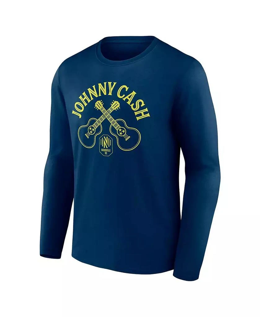 商品Fanatics|Men's Navy Nashville SC x Johnny Cash Guitar Long Sleeve T-shirt,价格¥261,第3张图片详细描述