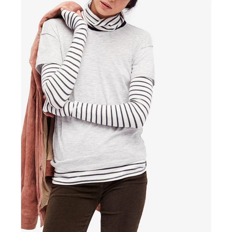 商品Free People|Piper Layered-Look Turtleneck Top,价格¥337,第1张图片