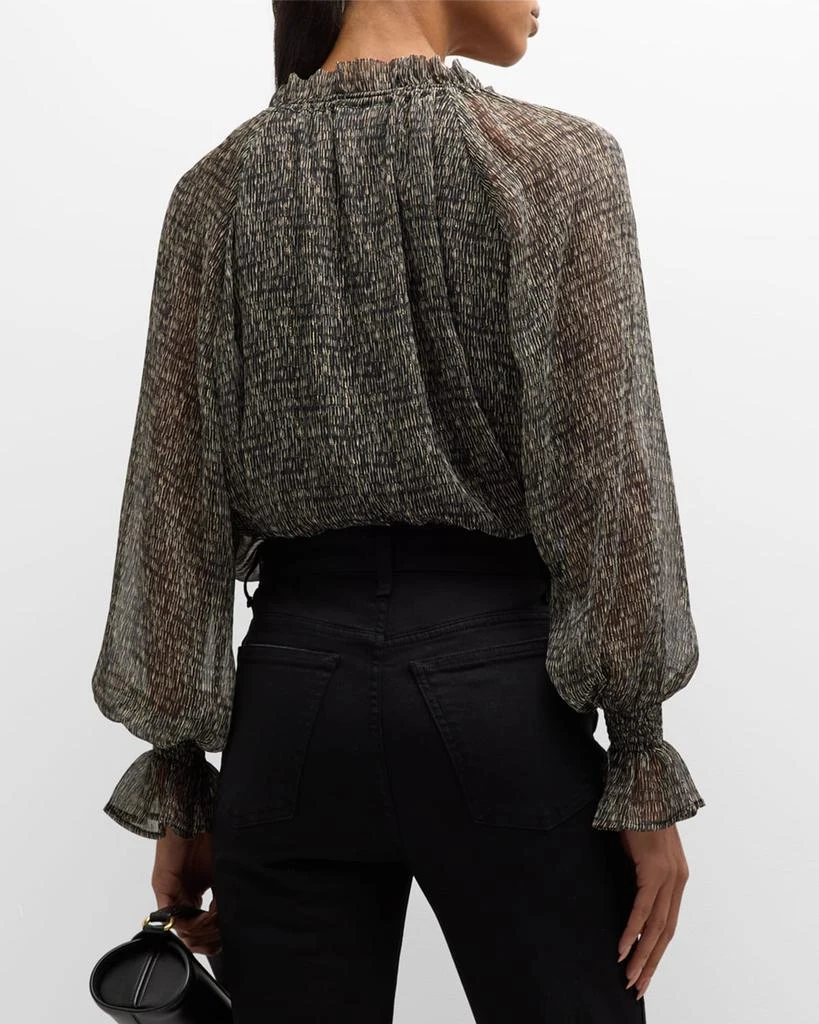 Candace Abstract-Print Chiffon Top 商品