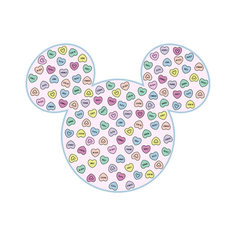 Girl's Mickey & Friends Candy Hearts Filled Logo  Child T-Shirt商品第3张图片规格展示