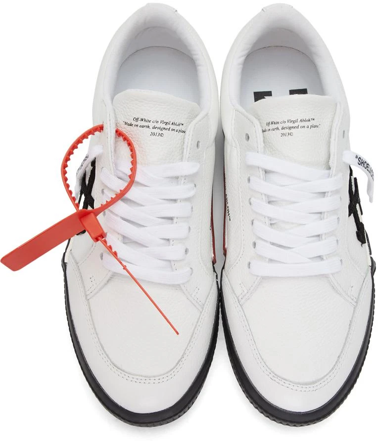 商品Off-White|White & Black Low Vulcanized Sneakers 鞋,价格¥2605,第5张图片详细描述